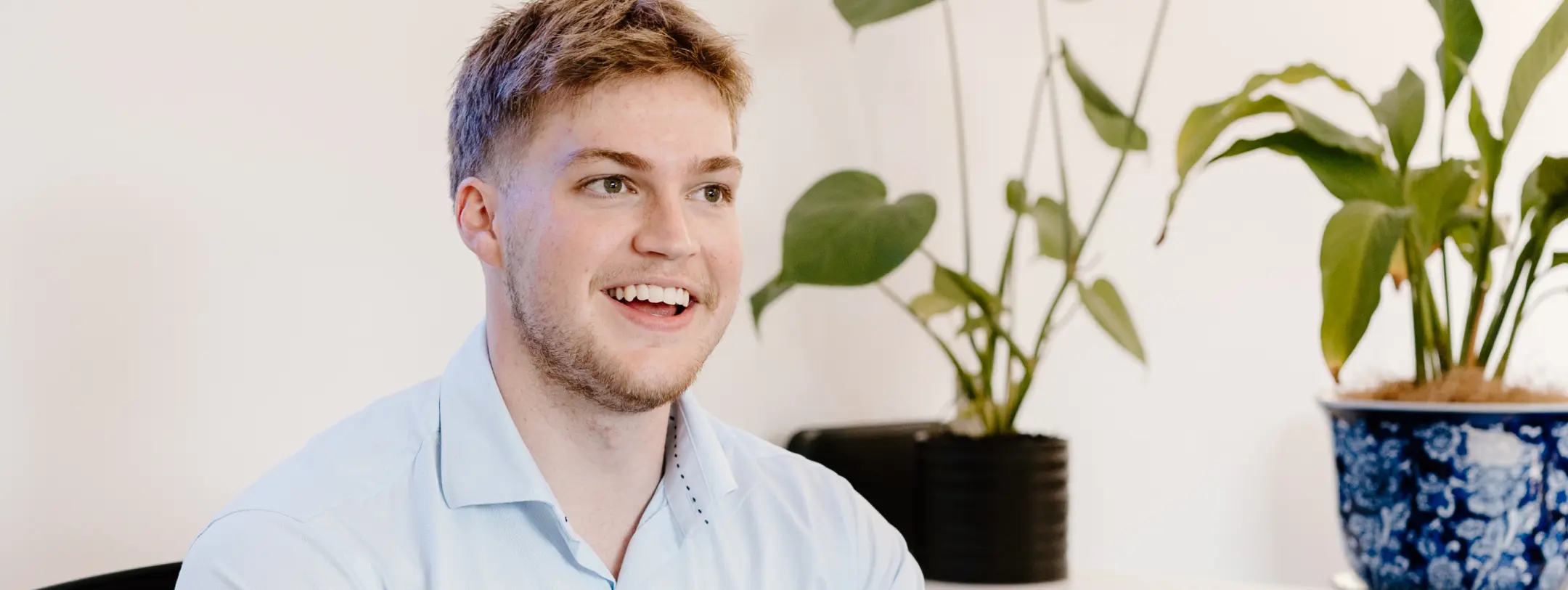 Young man smiling